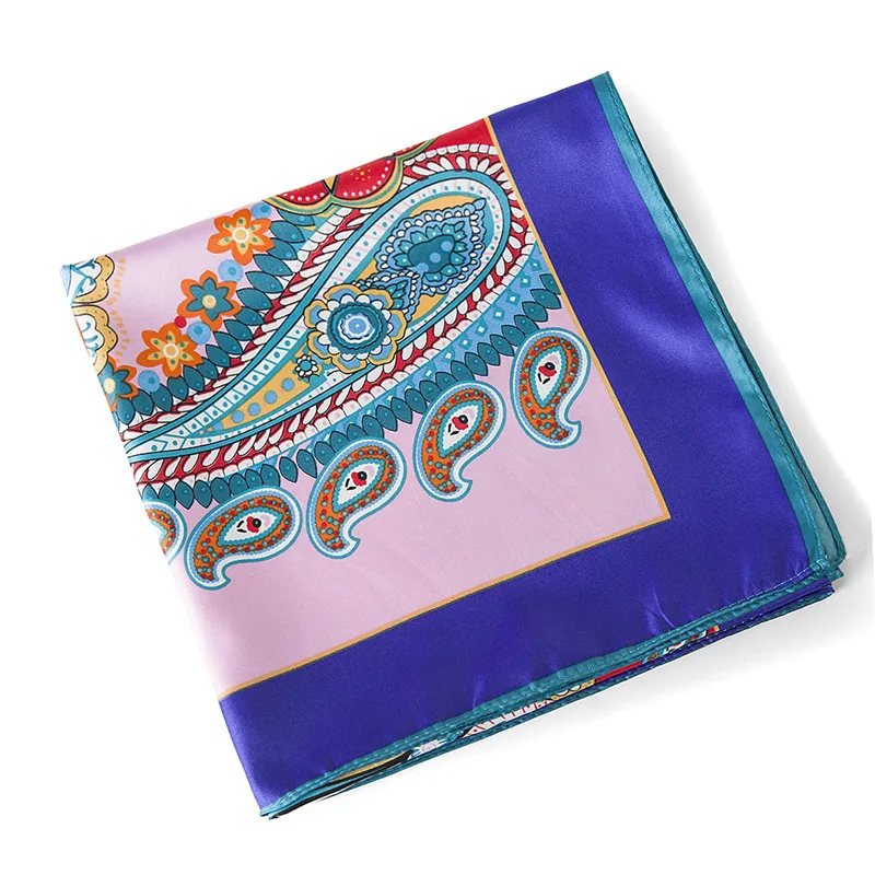 Mosoga Новый Шелковый атласный шарф для женщин Горячая Распродажа этнические Кешью