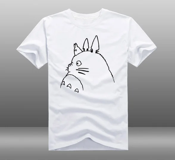 Новинка футболка Miyazaki Хаяо Тоторо Аниме Рисунок линии Мужская летний костюм с
