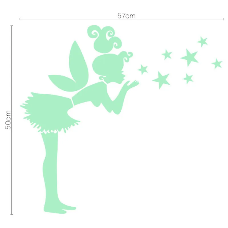 Светящиеся Звездные настенные наклейки для детских комнат Серебристое свечение