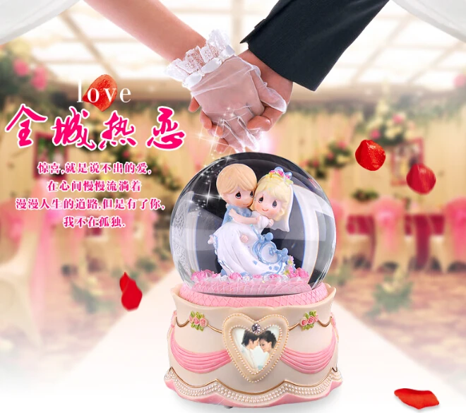 Музыкальная шкатулка в виде хрустального шара Креативные Свадебные рубашки для