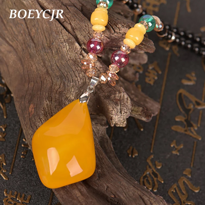 Длинная цепь BOEYCJR PANGA ручной работы ювелирные изделия из смолы этническое