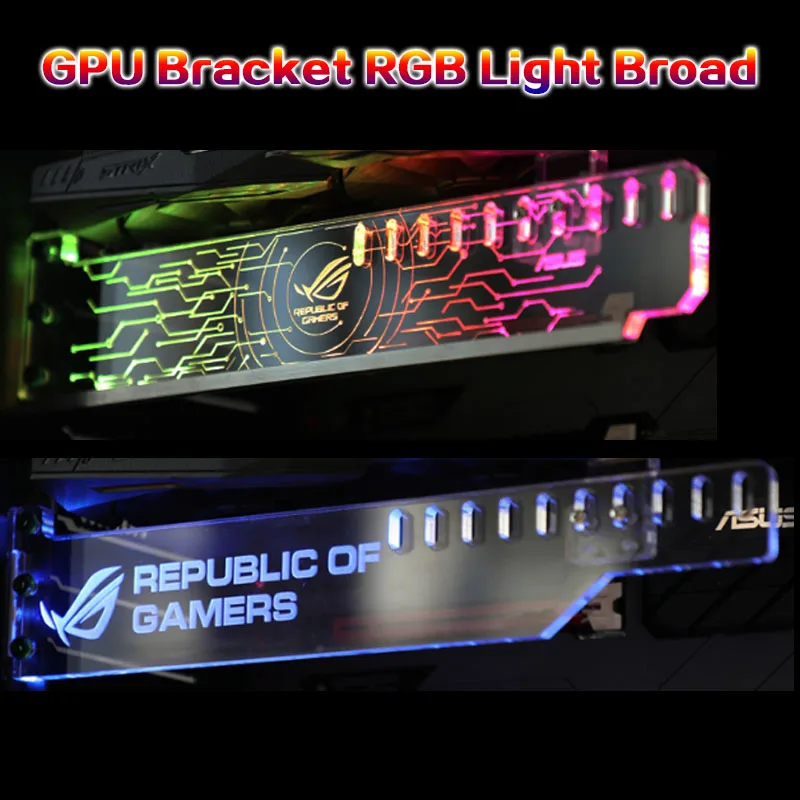 Гибкий Кронштейн для видеокарты светодиодсветодиодный дыхательная лампа RGB