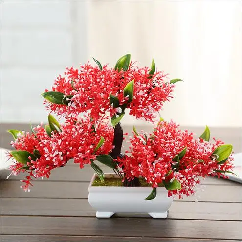 

Искусственные цветы в горшке, бонсай, искусственный цветок растение сосны для свадьбы, Рождества, украшения дома, 5 видов