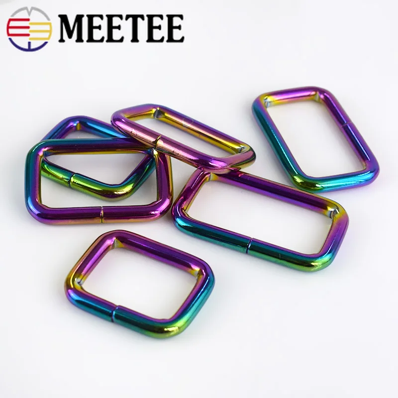 Meetee, комплект из 4 предметов 26/33/38 мм металлический квадратный d-образным кольцом регулировки веб-ремень с пряжкой застежка для сумки повесить крюк DIY Чемодан аппаратных аксессуаров BF228