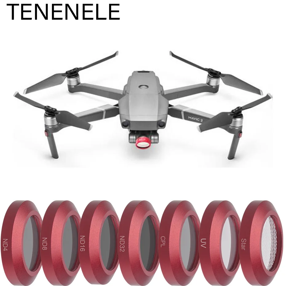 TENENELE для Mavic2 Zoom фильтр дрона ND 4 8 16 32 фильтры камеры DJI Mavic 2 поляризационный UV Star6