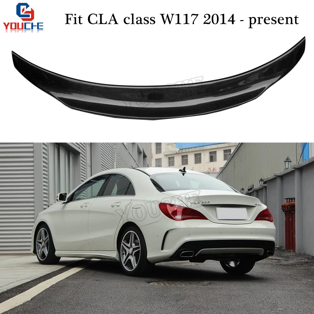 Задний спойлер из углеродного волокна для Mercedes C117 W117 CLA 4 door Fastback Coupe 2014 gift PSM