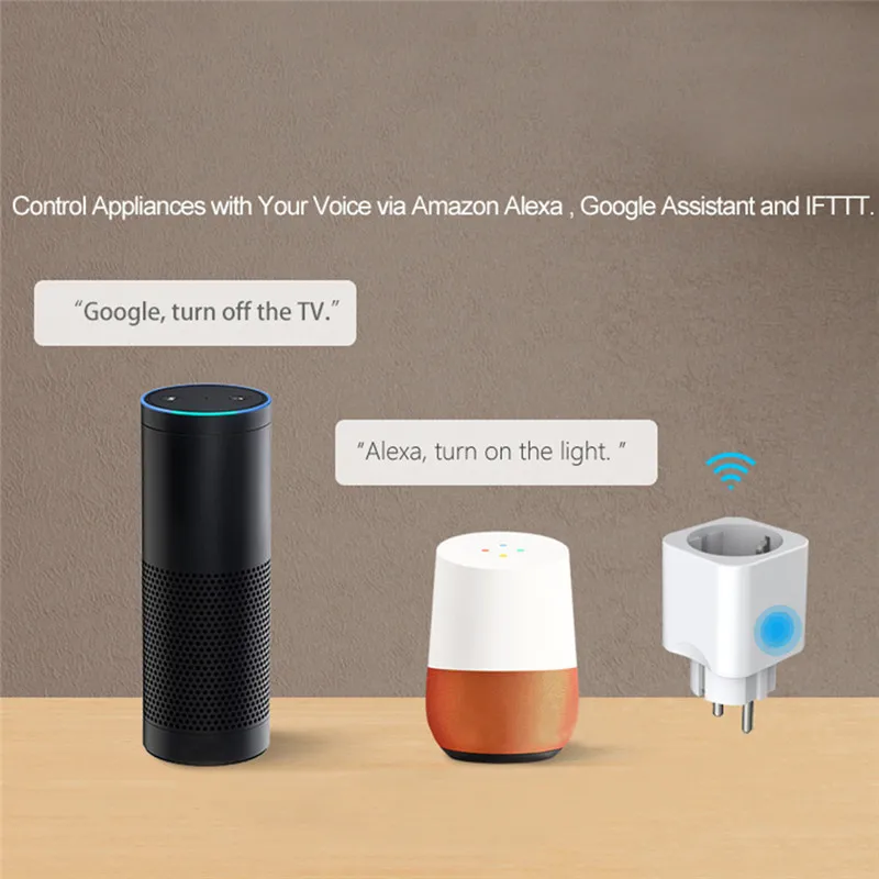 Умный дом Wifi вилка мини умная розетка ЕС EWeLink совместима с Alexa/Google Home Mini/IFTTT|Умные
