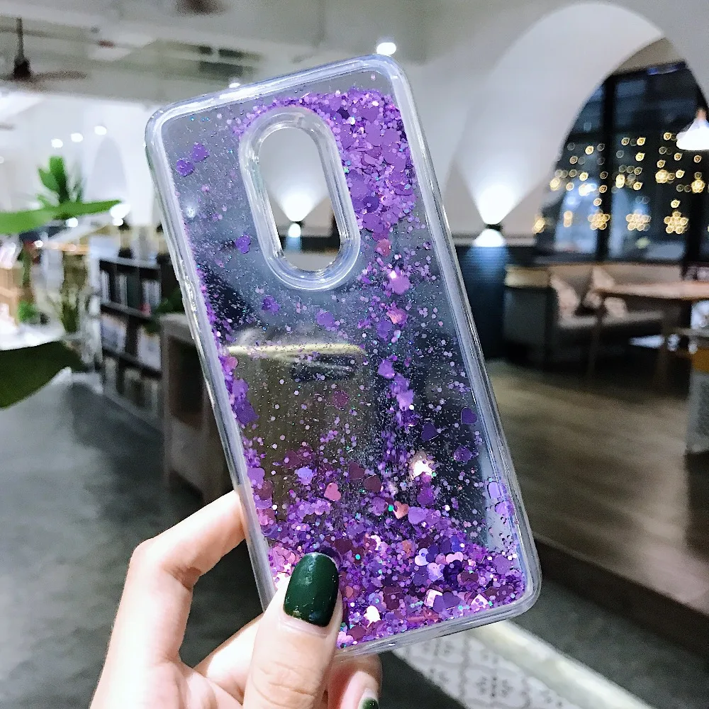 HYAIZLZ Case for Alcatel 3 5052 1X 5059 3V 5099 Back Cover Quicksand Liquid Mirror 5 5086D 3X 5058I |