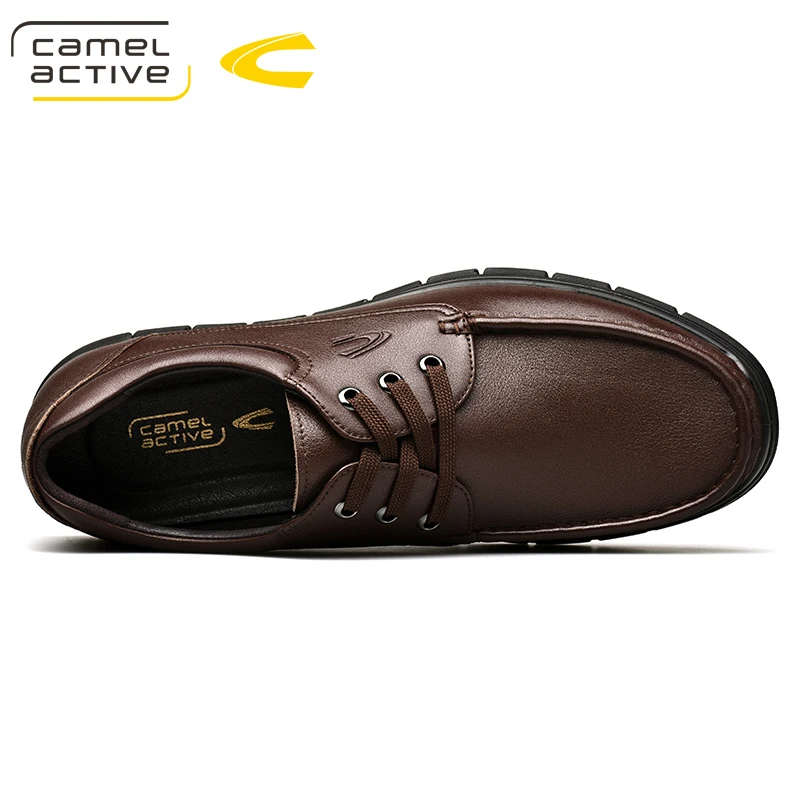 Camel Active новые домашние тапочки из натуральной кожи, круглый носок Для мужчин модельные туфли в деловом стиле; свадебные туфли на шнуровке; обувь в деловом стиле; для мужчин на весну-осень
