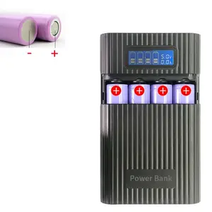 Анти-обратный DIY Power Bank Box 4x18650 батарея ЖК-дисплей зарядное устройство для iphone