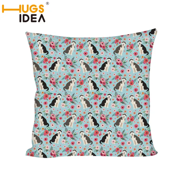 HUGSIDEA Seat Square Чехлы для подушек милые 3D Собака сибирская Хаски печать