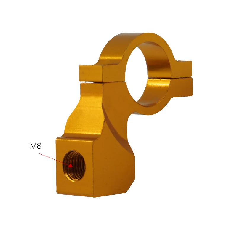 Gold(M8) 2шт 8 м 10 м универсальный для мотоцикла, велосипеда, вездехода заднего вида кронштейн для зеркала держатель адаптера зажимной винт алюминиевый 22 мм 7/" Руль - Цвет: Gold(M8)
