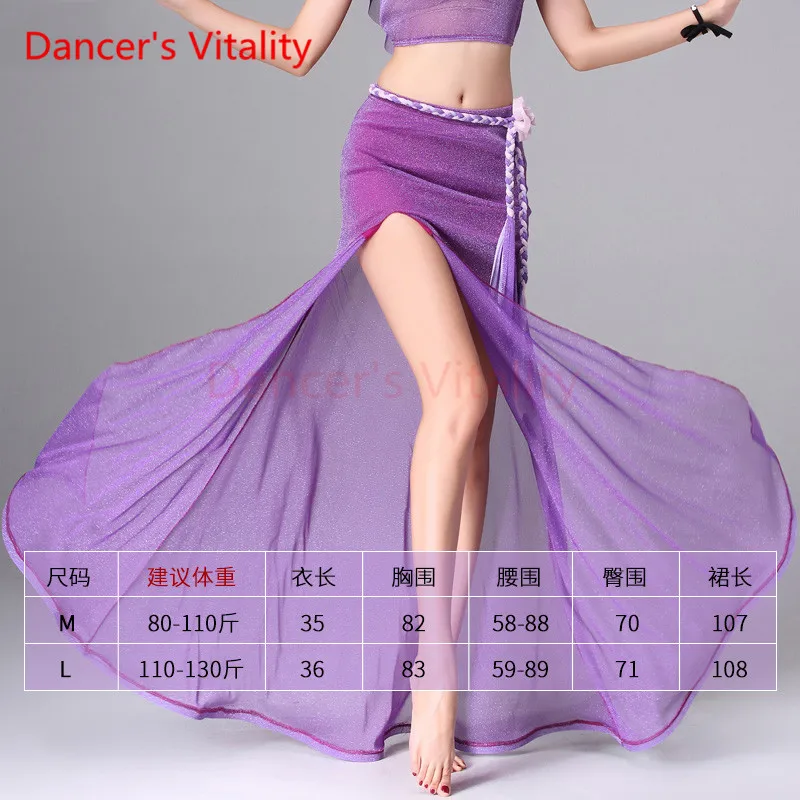 Танцовщица Vitality New Brand Костюм для танца живота Верхняя часть V Открытая юбка с