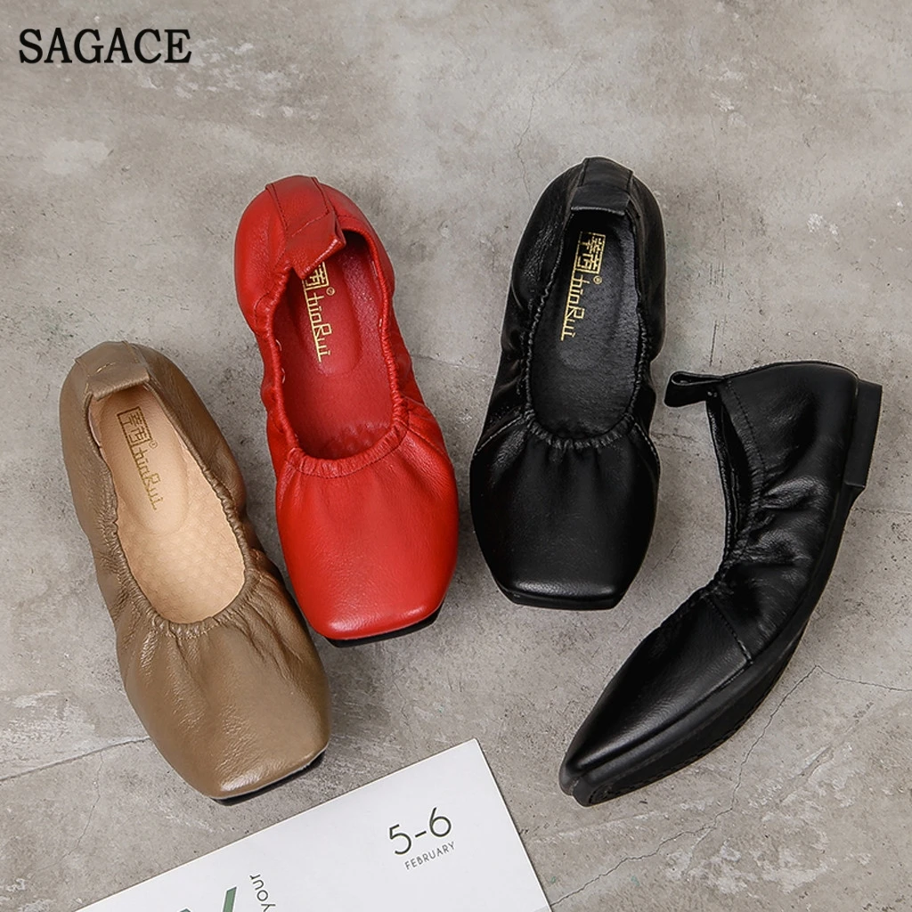 Женские туфли в стиле ретро SAGACE повседневные лоферы римском для танцев горошек