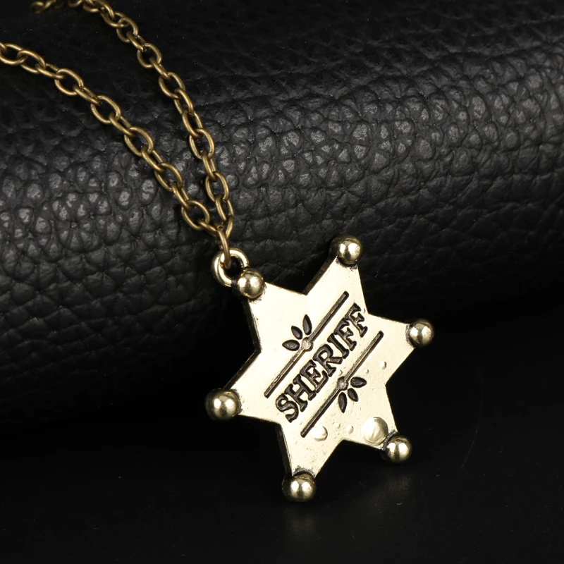 Dongsheng модное ожерелье с подвеской в виде пятизвездочной звезды шерифа для женщин