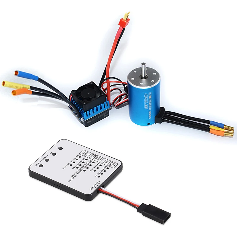 3660 3800Kv Бесконтактный бесщеточный двигатель с 60A Esc & светодиодная карта для