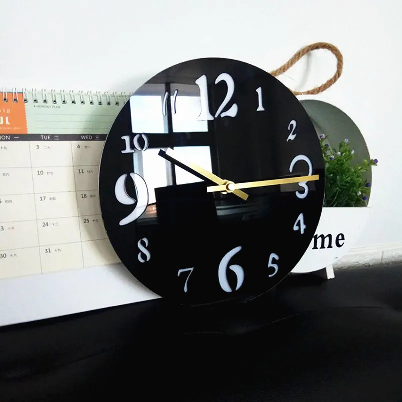

New Wall Clocks Acrylic Wall Sticker Wall Clock Time Furniture Creative DIY Wall Clock Modern Design Home Decoration For Room