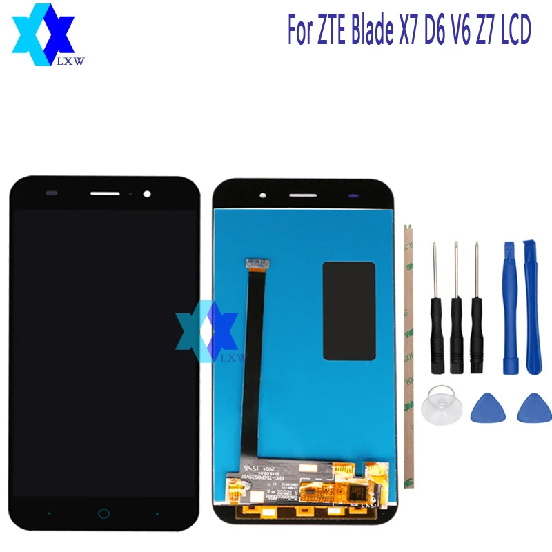 Для ZTE лезвие X7 D6 V6 Z7 ЖК-дисплей Дисплей + Сенсорный экран Панель цифровой Запчасти