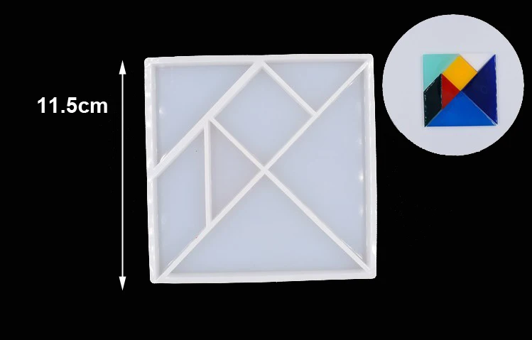 

1pcs NEW seven-piece robot puzzle tangram Scrapbooking Silicone Mould DIY Resin Decorative Craft Mold epoxy resin molds gift