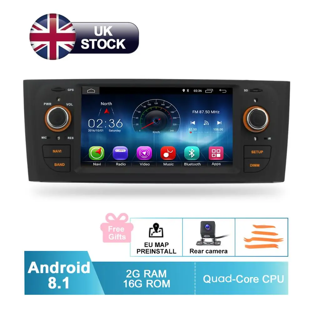 Android 8 1 автомобильный аудио видео для Fiat Grande Punto Linea 2007 2008 2009 2010 2011 2012 GPS навигация