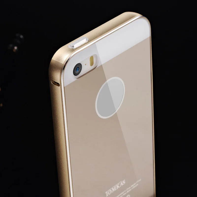Tomkas Ультратонкий 0.025кг алюминиевый чехол для iPhone 5/5S роскошная металлическая