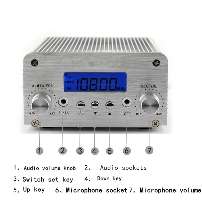 Бесплатная доставка стерео аудио PLL NIO T6B 6W серебристый цветной трансистор FM PLL|pll