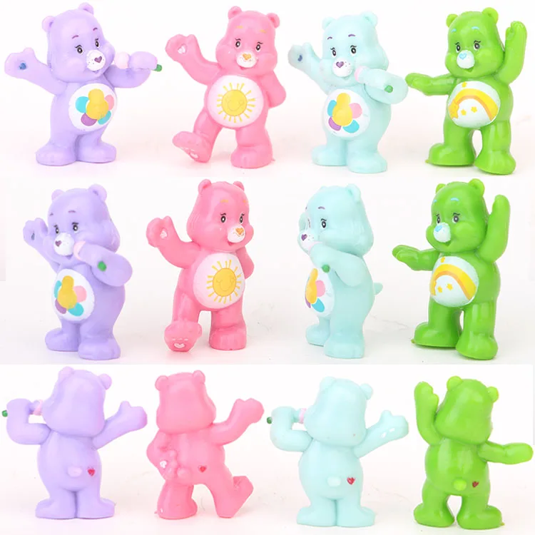 24 шт./компл. 4 см аниме Kawaii Care Bears bear лучшие детские игрушки для мальчиков и девочек