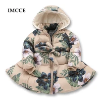 new kids winter jackets for girls casual hooded zipper outerwear girls coat cotton padded printed kids children clothes 2 9 yrs