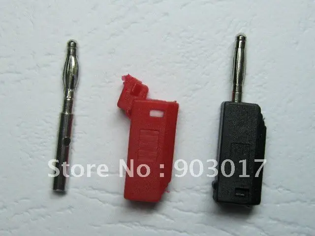 Фонарь типа банан 2 мм никелированный красный и черный высокое качество 6 шт. в