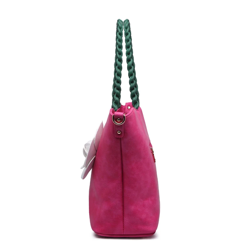 Женская сумка тоут LADSOUL тканая высокого качества с большим цветком A741/g 2018|luxury women bags|bag totewomen shoulder bag |