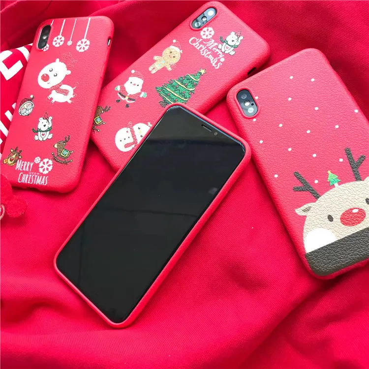 Krimisy милые Merry Christmas Tree конфеты Санта Клаус оленей пара для iPhone чехол 6 6S 7 8 Plus X Xs Max XR