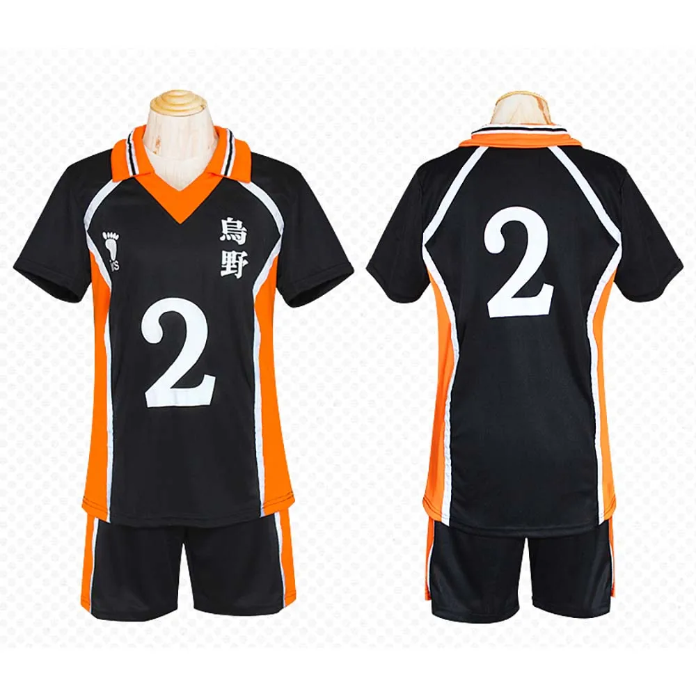 NO 2 Sugawara Koshi Haikyuu Karasuno Униформа высокой команды Shouyou Хината Косплей волейбольные майки японская школьная форма волейбольная Клубная одежда - Цвет: NO 2 Sugawara Koshi