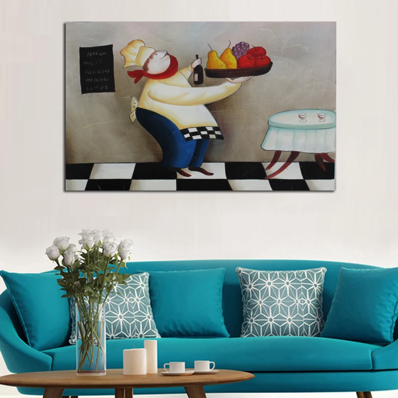 

New Handpainted Lively Abstract Art Skillful Cook Oil Paintings on Canvas Abstract Wall Sticks for Home Decor