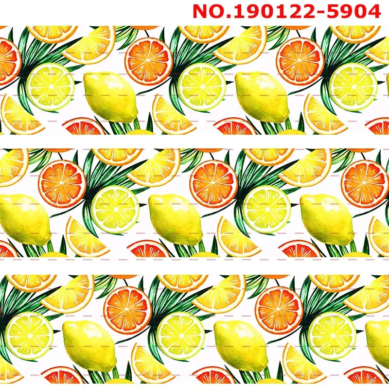 10 ярдов-Различные размеры-лента с принтом милых фруктов и цветов корсажная лента