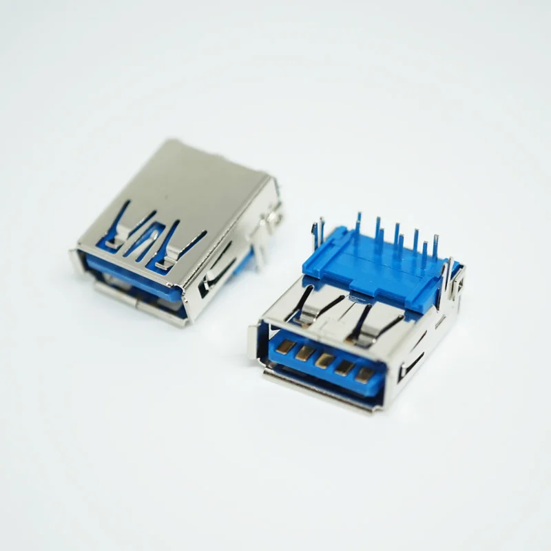 20 шт./лот PCB крепление USB разъем 3 0 DIP Тип A женские разъемы правый угол 9 Pin Штекерный