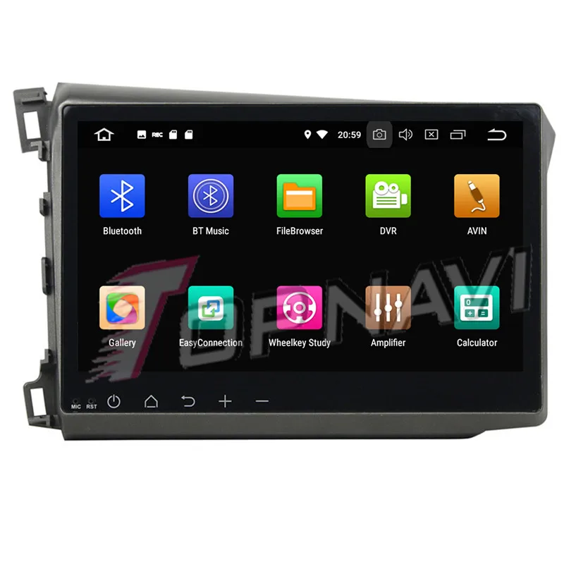 Topnavi Octa Core Android 9 0 автомобильный радиоприемник с навигацией GPS для Honda Civic 2012