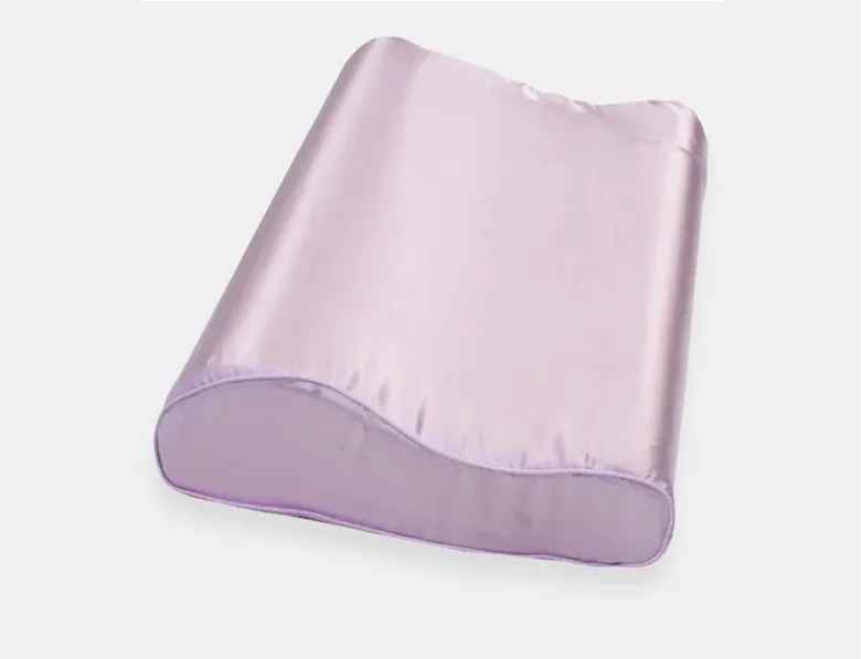 Light purple Mulberry Silk 25 mm Ivory Champagne Pink Purple Colors Double Silk Latex pillow cases 30x50 cm or 40x60 cm 2 PCs On Sale - Цвет: Light purple