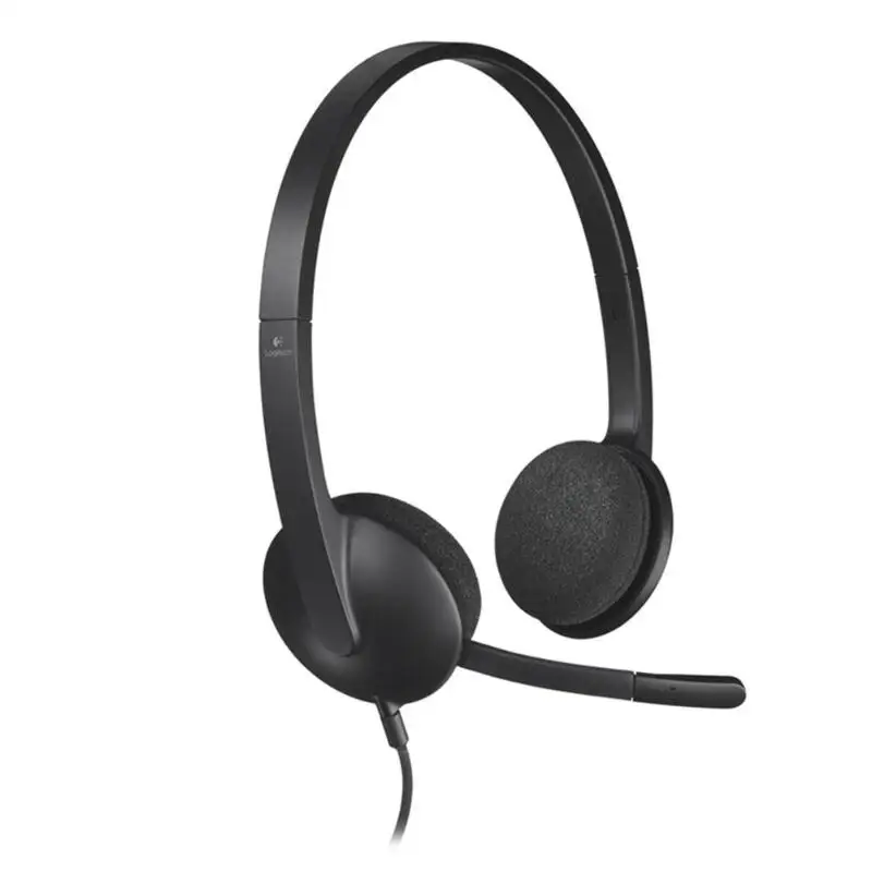 Logitech H340 USB Проводная компьютерная гарнитура 1,8 м провода Длина с usb-коннектор с портом Jack для Поддержка официальный проверки для Windows MacOS ChromeOS