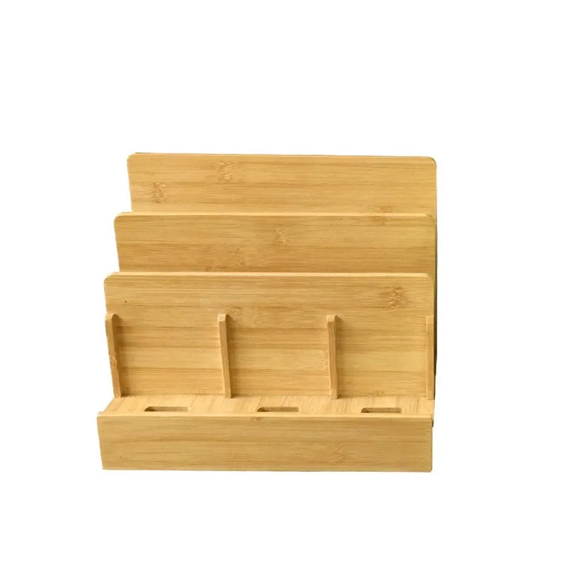 Многофункциональная бамбуковая зарядная станция Док-станция и органайзер