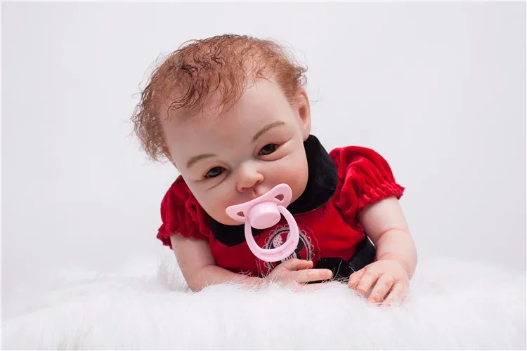 50 см bebe куклы Младенцы de Silicone девочка тело ручной рисунок игрушки для девочек boneca