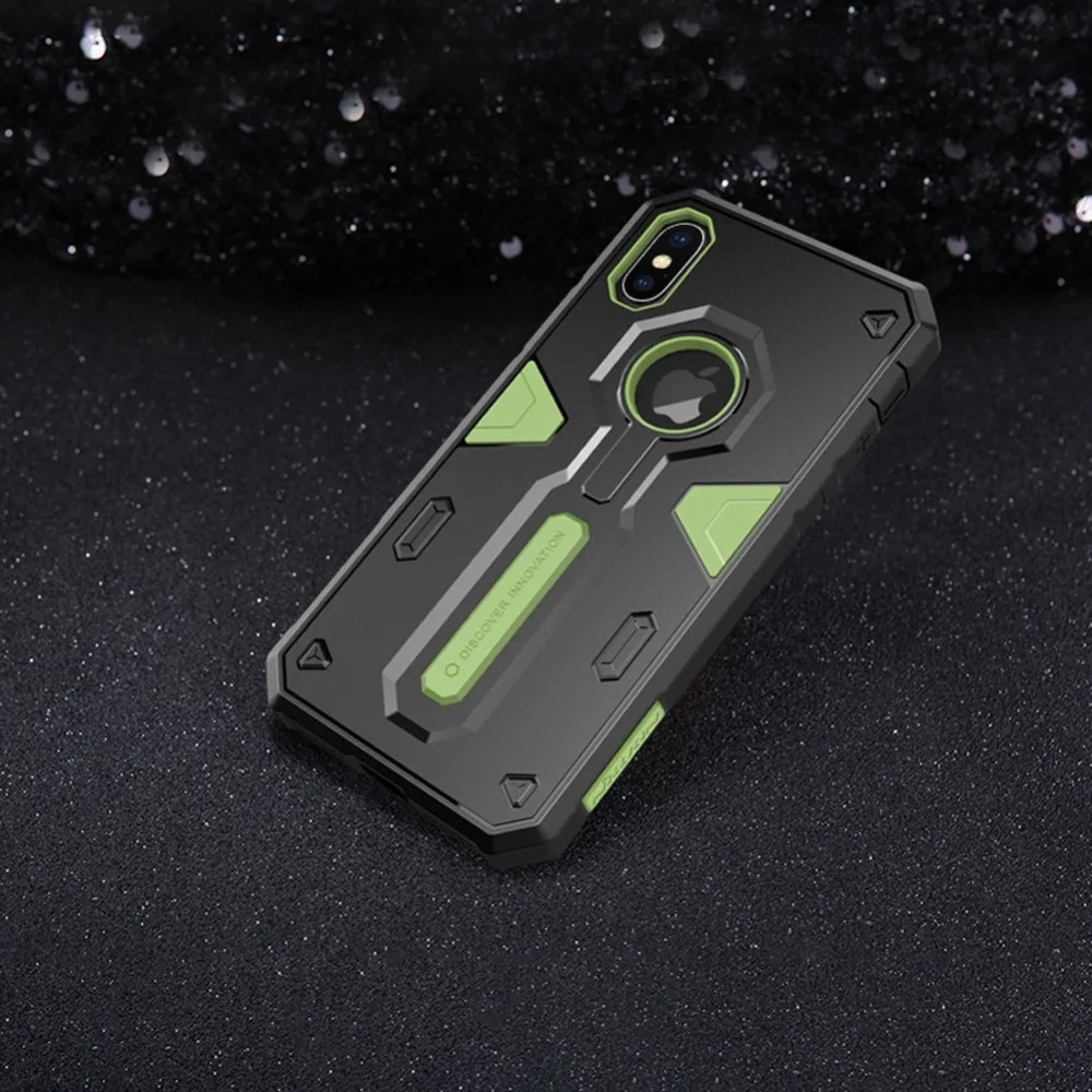 Фирменные Чехлы Nillkin для iPhone X Defender 2 Neo Hybrid жесткие бронированные тонкие чехлы