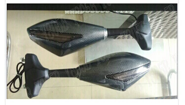 Углерода Мотоцикла LED Поворотник Зеркала Для Honda CBR400 CBR600 CBR1000 F1 F2 F3 F4 F5 F4i РК-52 SP1 SP2