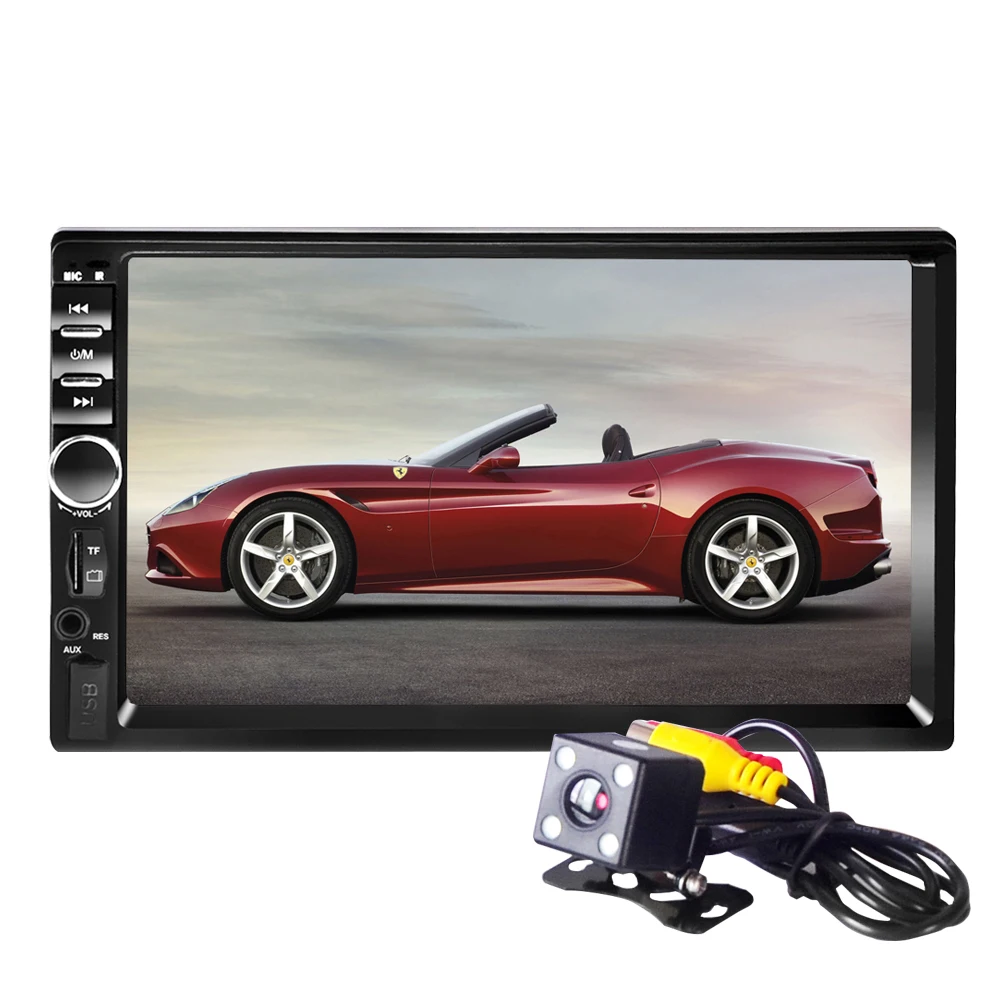 Новый 7018B 2 DIN Автомобильный Bluetooth аудио 7 &quotHD Авторадио в тире сенсорный экран