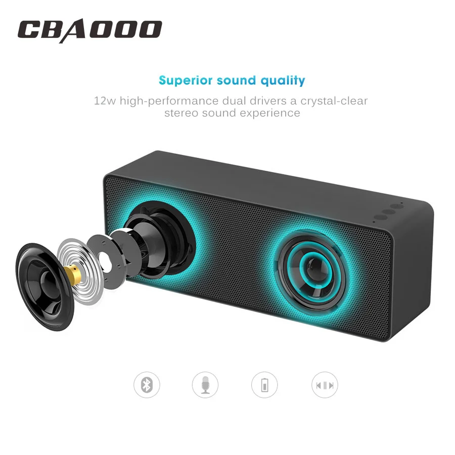 CBAOOO F2 Bluetooth колонки компьютерные портативные Беспроводная стерео музыка с