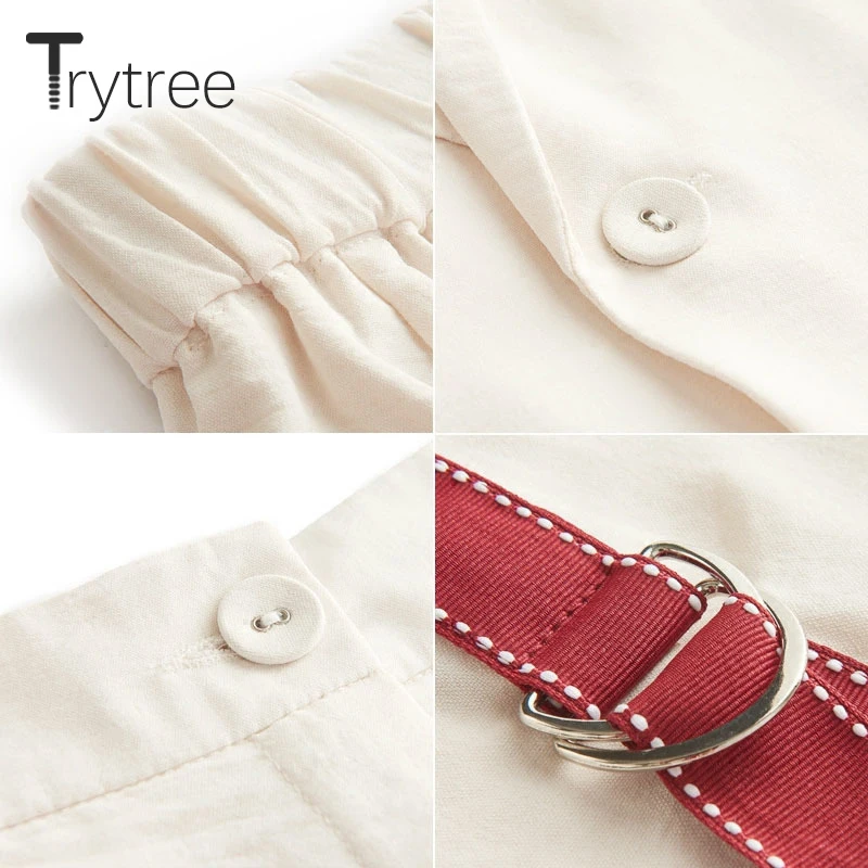 Trytree/весенне летний женский комплект из трех предметов повседневные топы + шорты