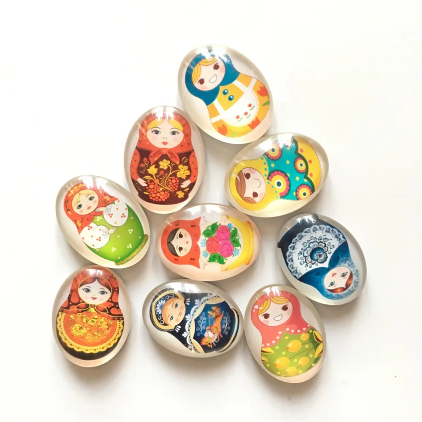 Бесплатная доставка (9 шт./лот) русская кукла магнитная Матрешка на холодильник из