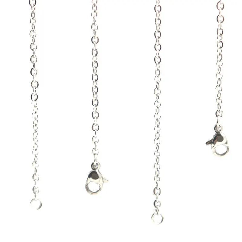 10 шт. серебристая овальная цепочка из нержавеющей стали ширина 2 4 мм 20 дюймов |