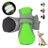 4pcs reflective dog shoes no slip waterproof boots breathable rain wear paw protector outdoor sock for small medium dogs