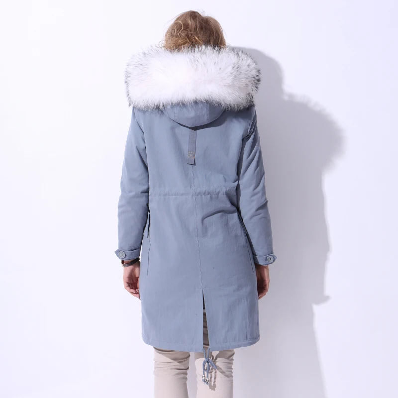 Завод прямые поставки зима новый Натуральный мех пальто Женская куртка парка