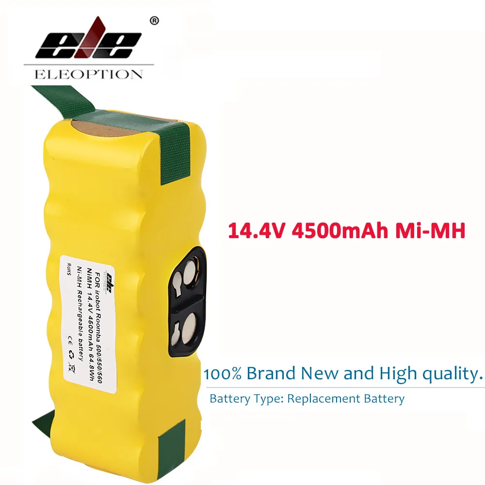 ELEOPTION 14 4 V 4500mah аккумулятор для iRobot Roomba 560 530 510 562 550 570 500 581 610 620 630 650 780 532 770 760 860 870|3500mah